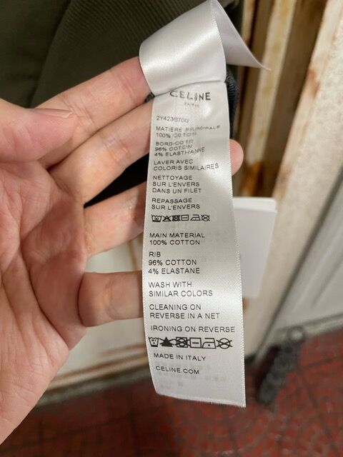 セリーヌ バイエディスリマン  バックロゴプリント スウェット カーディガン セリーヌ バイエディスリマン バックロゴプリント スウェット