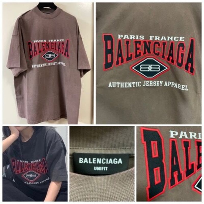 新品☆BALENCIAGA B Authentic Tシャツ Large Fit ビンダークブ