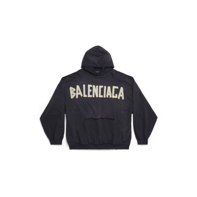 送料関税込■BALENCIAGA■テープロゴコットンジャージーパーカー fit=scale-down,w=1200