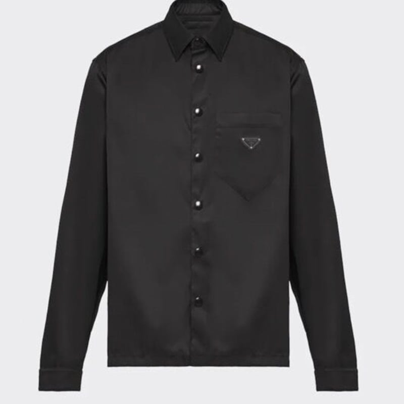 【新品】PRADA triangle patch shirt jacket