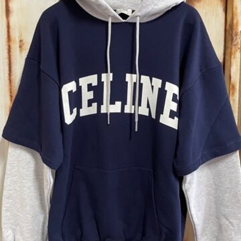 本日限定セール35000円　CELINE　ツートーン　パーカー S