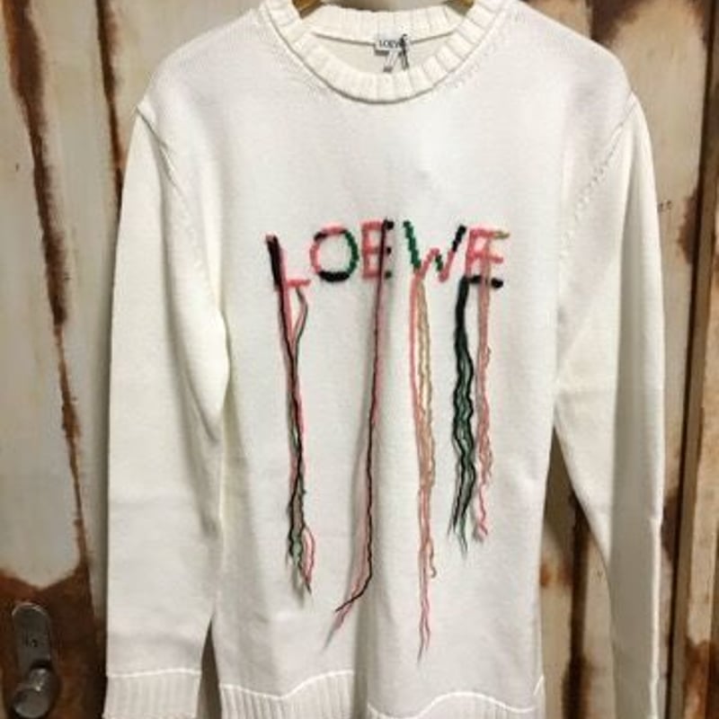 新品☆LOEWE ロエベ ブランドロゴ ステッチ 垂れ糸 コットン 新品☆LOEWE ロエベ ブランドロゴ ステッチ 垂れ糸 コットン