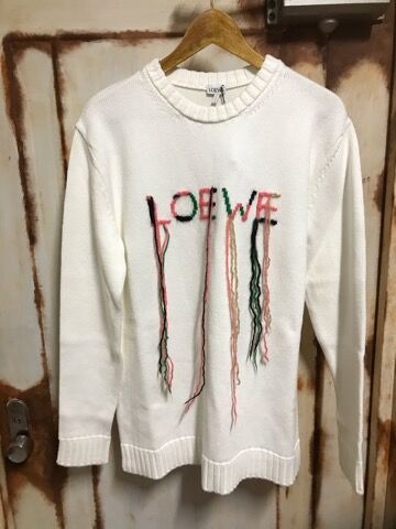 新品☆LOEWE ロエベ ブランドロゴ ステッチ 垂れ糸 コットン 新品☆LOEWE ロエベ ブランドロゴ ステッチ 垂れ糸 コットン