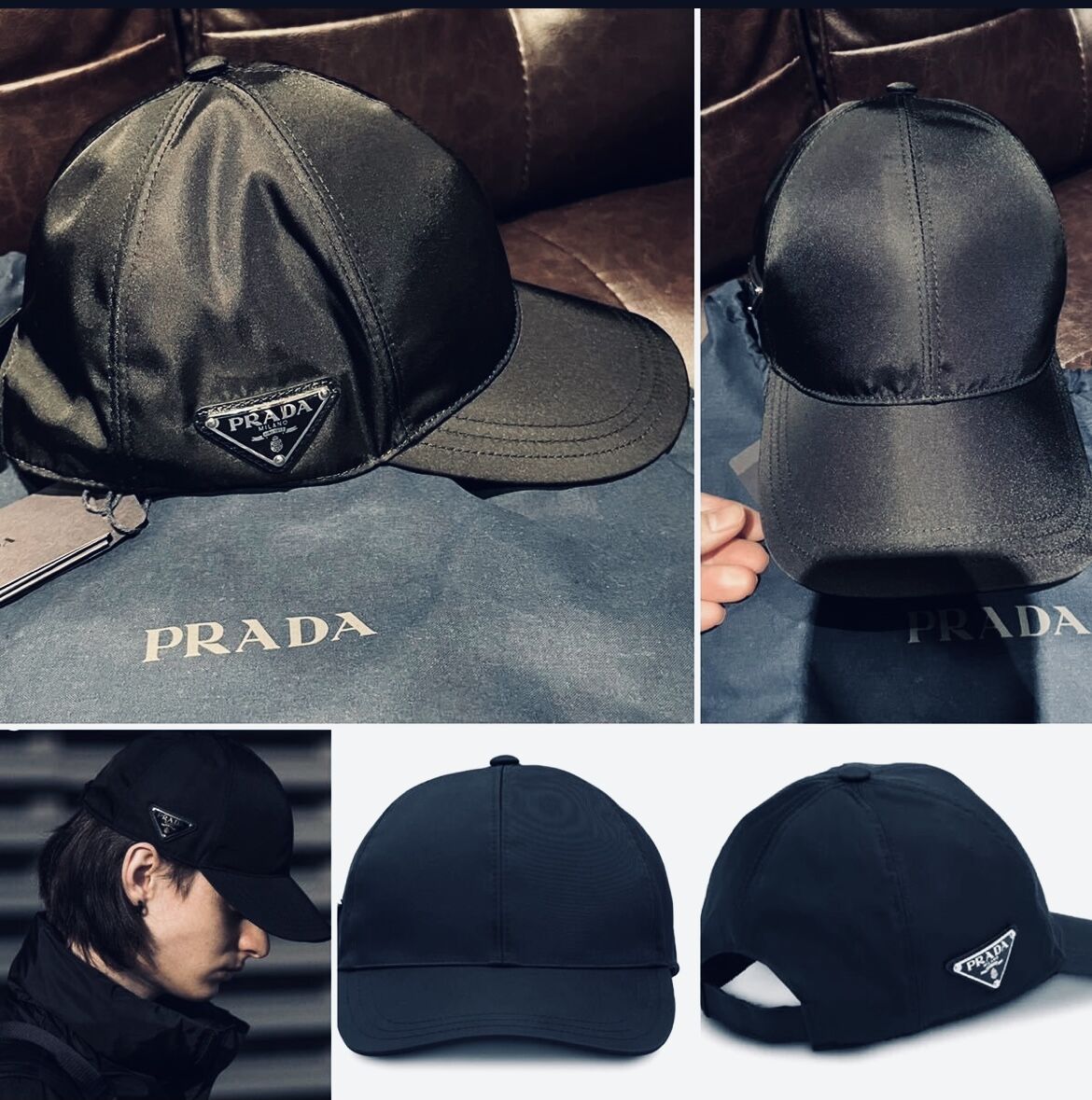 PRADA キャップ プラダ トライアングル ロゴプレート ベースボール CAP