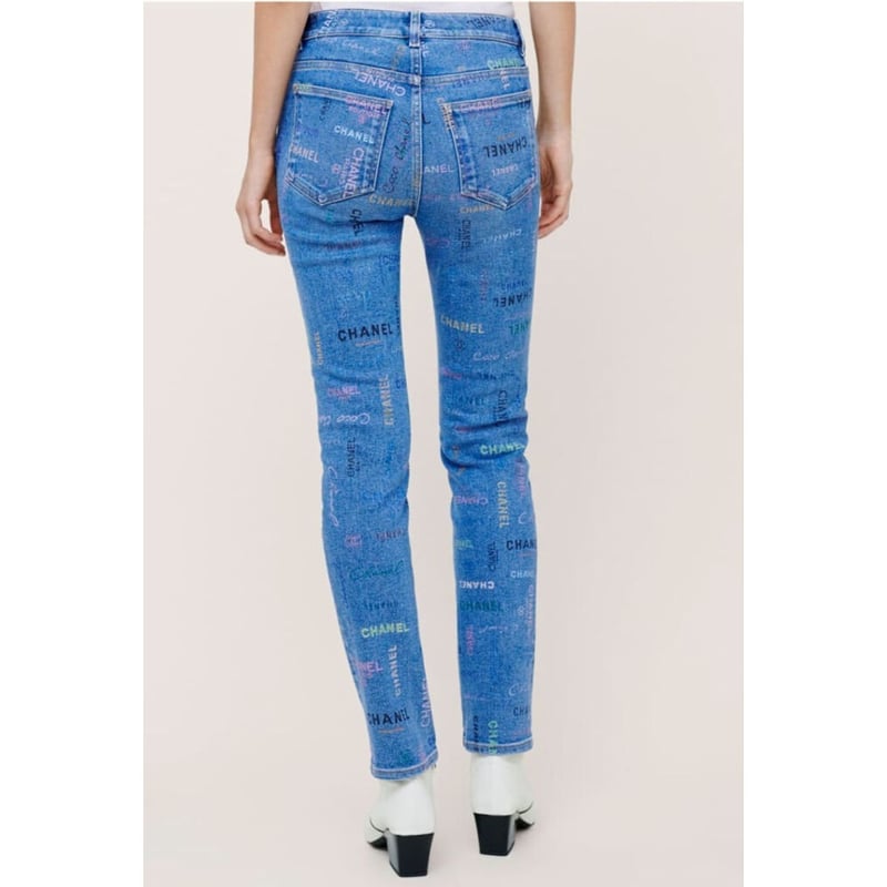 CHANEL シャネル ブランドロゴ ストレッチデニム ジーンズ 38 CHANEL シャネル ブランドロゴ ストレッチデニム ジーンズ 38