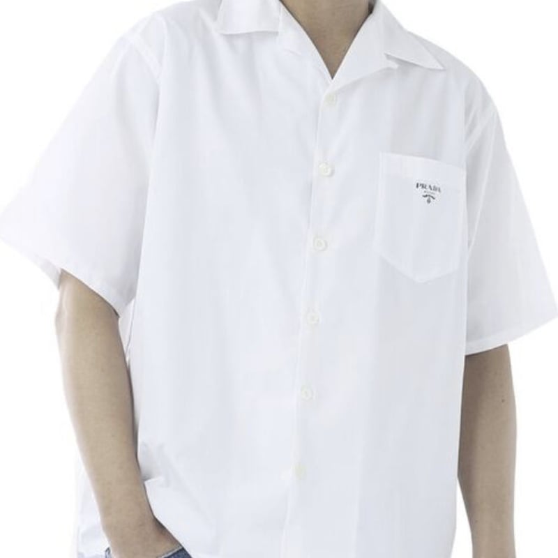 新品タグ付き☆PRADAプラダ ワンポイント ブランドロゴシャツ 半袖