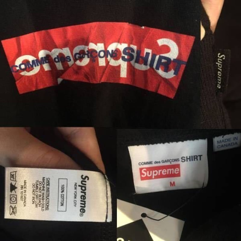 新品タグ付☆Supreme × Comme des Garcons SHIRT シュプリーム