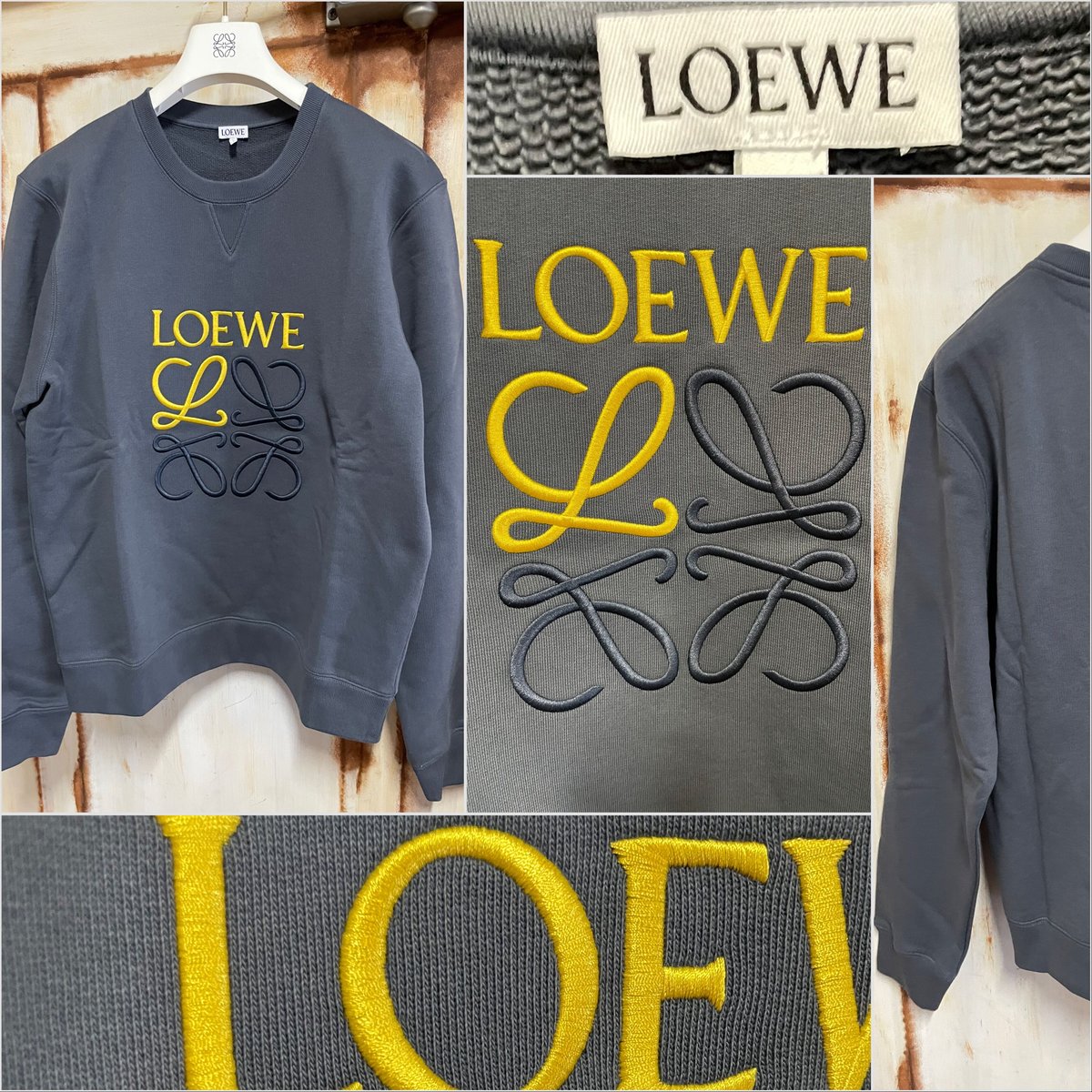 新品未使用LOEWE ロエベ　アナグラム　刺繍ロゴスウェットm09