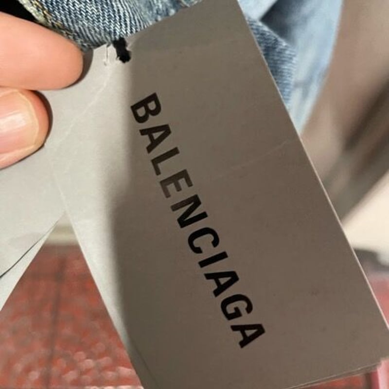 新品☆BALENCIAGA バレンシアガ デニム フーディ ロゴ 宝石 落書き