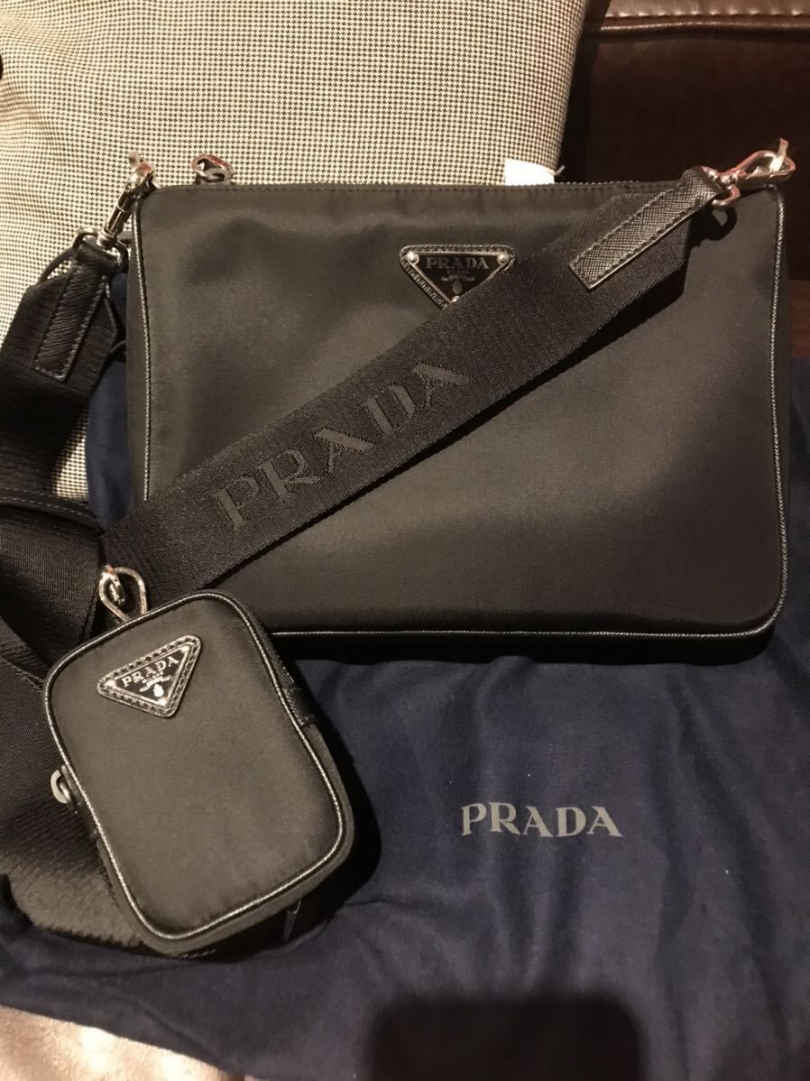 新品☆PRADA プラダ ナイロン ポーチ付き クロスボディバッグ | SOHOO