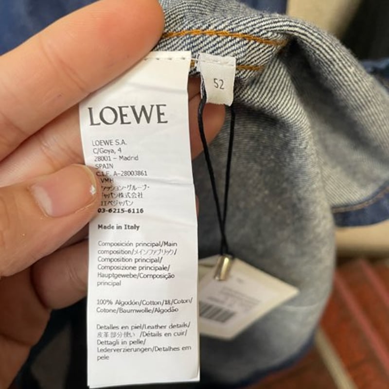 LOEWE ロエベ アナグラム レザーパッチデニムジャケット | SOHOO LOEWE ロエベ アナグラム レザーパッチデニムジャケット | SOHOO