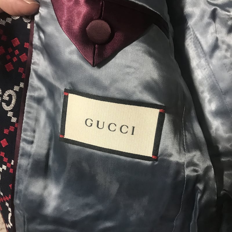 新品タグあり☆GUCCI グッチ GGダイアモンド ジャガード テーラード