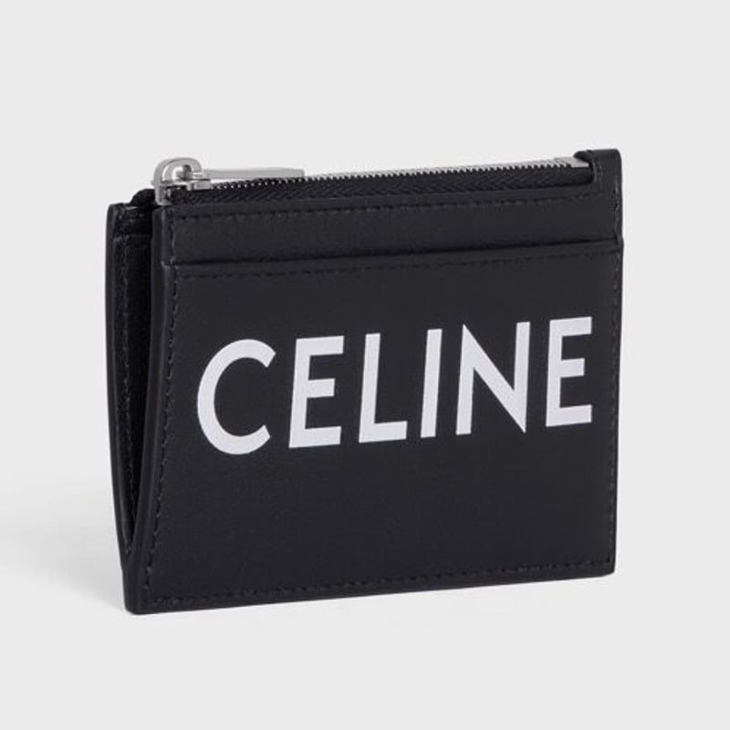 新品CELINE セリーヌ ブランドロゴ プリント ジップカードホルダー