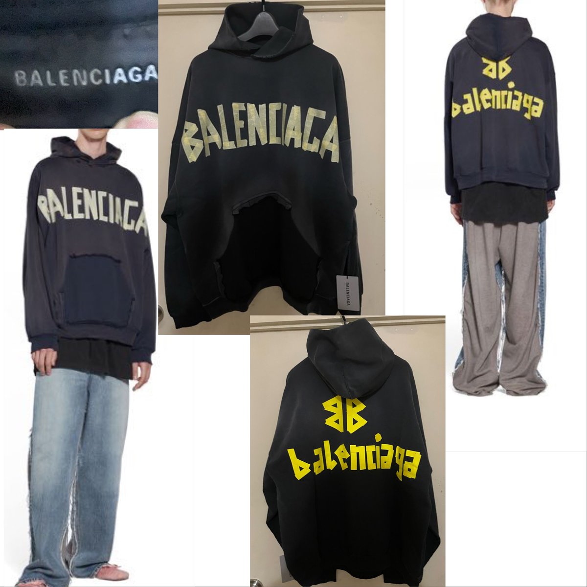 Balenciaga リップドポケット テープタイプ パーカー 中古・古着通販】BALENCIAGA (バレンシアガ) 23SS Tape Type