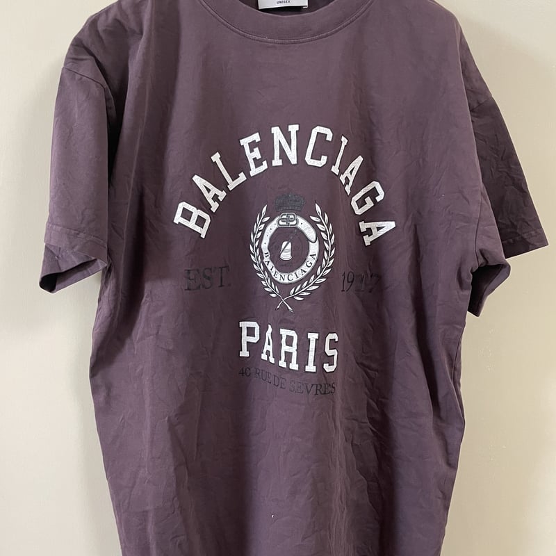 新品☆BALENCIAGA college 1917のカレッジロゴ Tシャツ Medium F...