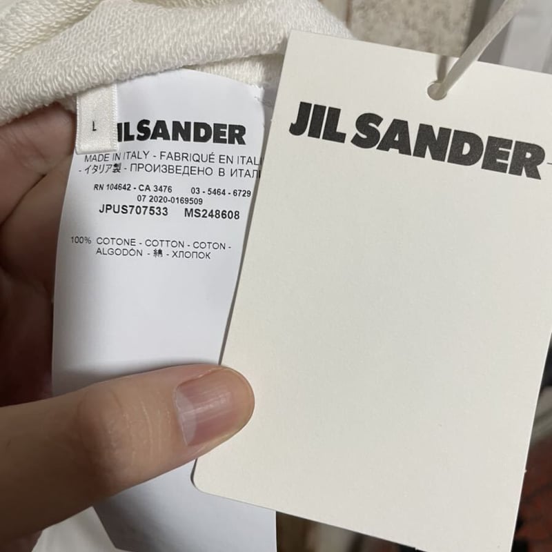 新品 Jil Sander ジルサンダー オーガニックコットン ロゴスウェット