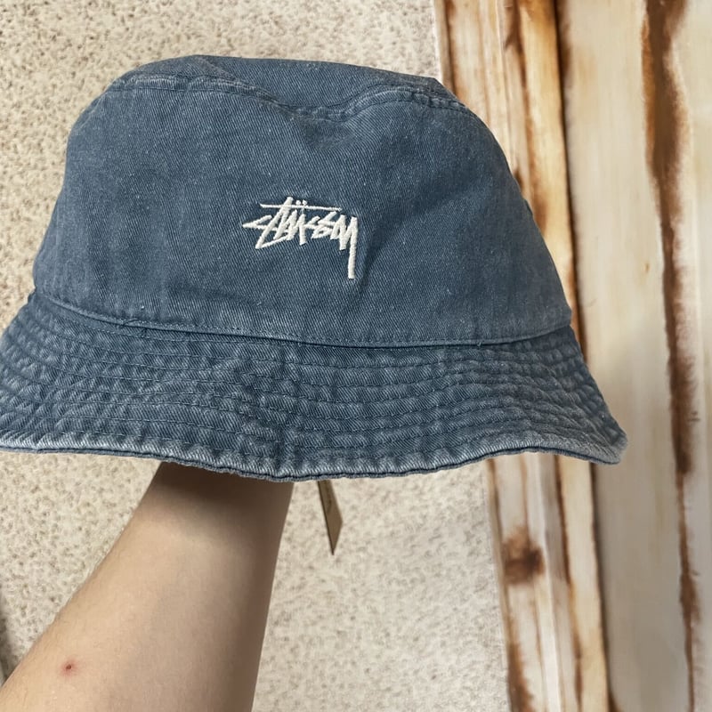 L/XL 国内完売 Stussy ステューシー ブランドロゴ デニム バケット