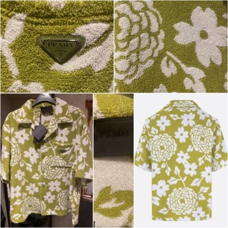 新品タグ付き☆PRADAプラダ フラワーモチーフ シャツ 半袖シャツ