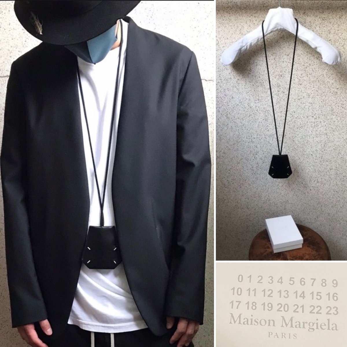 MAISON MARGIELA メゾンマルジェラ クロシェット ネックストラップ- MAISON MARGIELA メゾンマルジェラ クロシェット ネックストラップ-