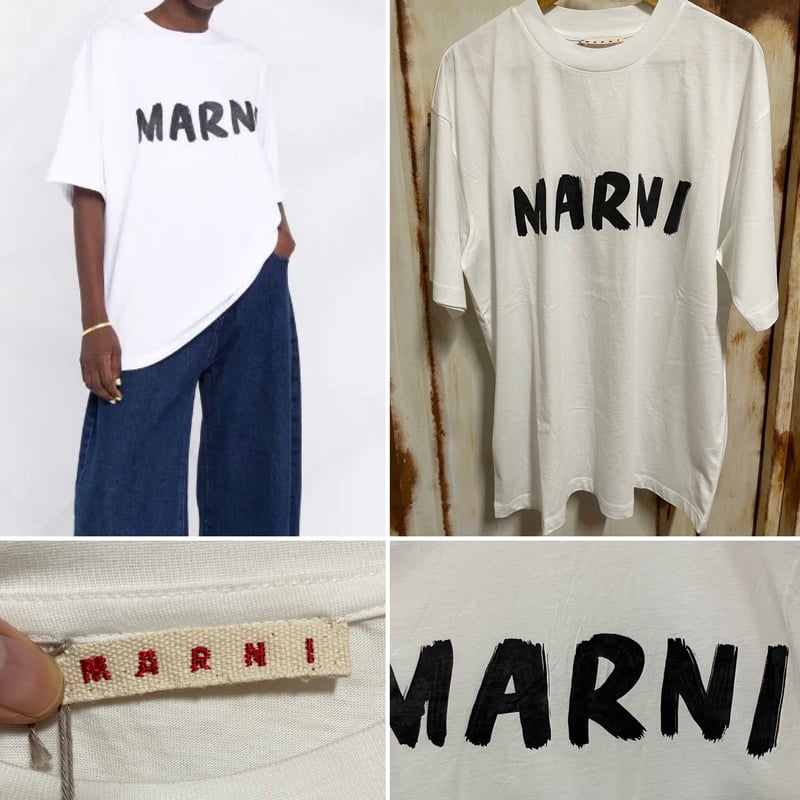 新品 MARNI マルニ ブランドロゴ レタリングプリント オーバーサイズ