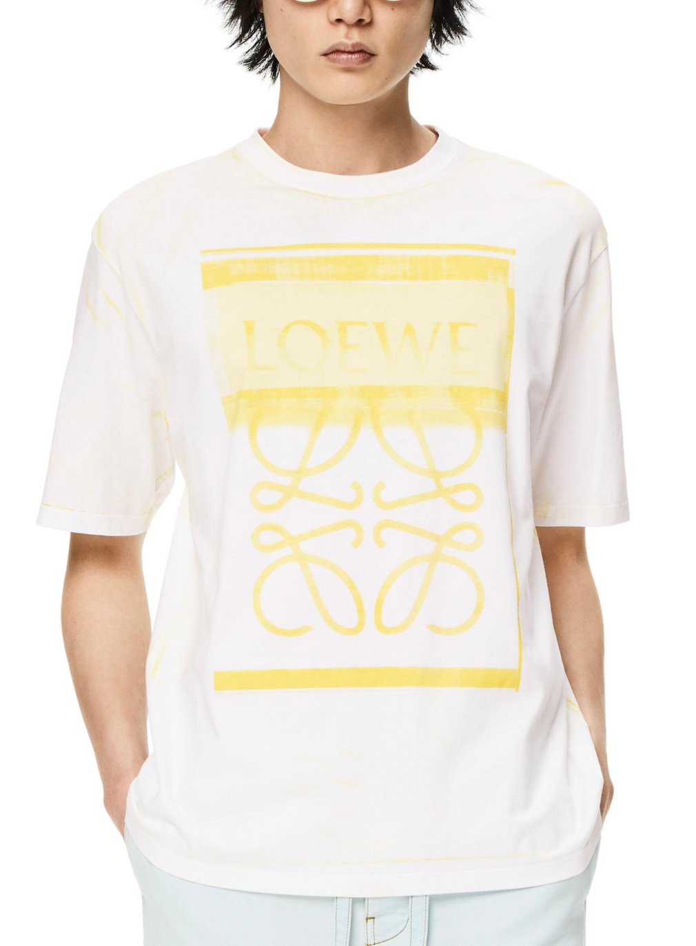 極美品 LOEWE ロエベ アナグラム Tシャツ ピンク ロゴ 色映え 可愛い-