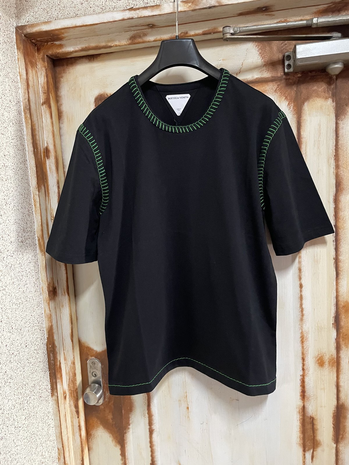 BOTTEGA VENETA ボッテガヴェネタ ダブルレイヤーコットンジャージーTシャツ ネイビー 661788 V16E0