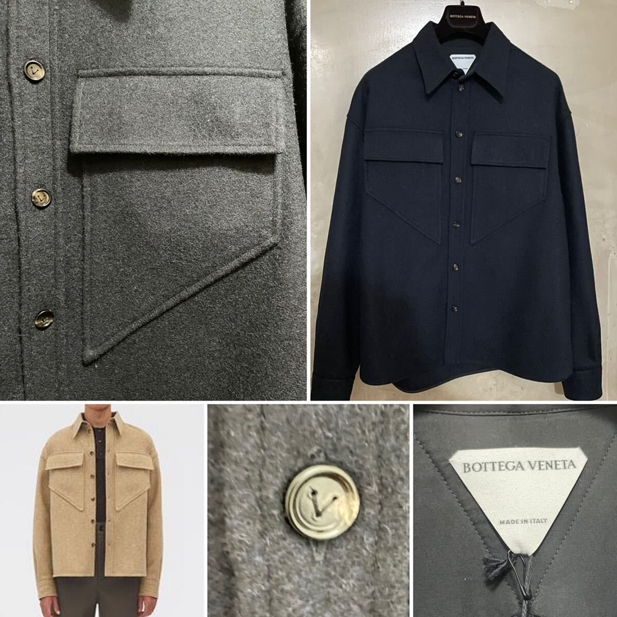 【新品同様】ボッテガヴェネタ　シャツ　胸ポケット　サファリシャツ　ブラウン　36 8004001478365_1.jpg?v=