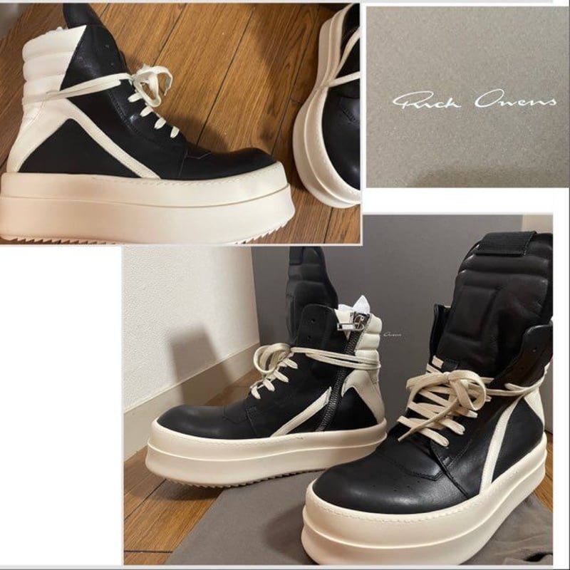 新作 RICK OWENS MEGA BUMPER GEOBASKET SNEAKERS リッ...