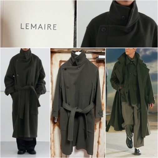 LEMAIRE WRAP COAT PEWTER GREEN ラップコート Lemaire Wrap Coat