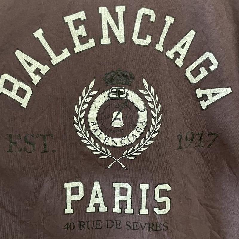 BALENCIAGA バレンシアガ　カレッジロゴオーバーサイズTシャツ