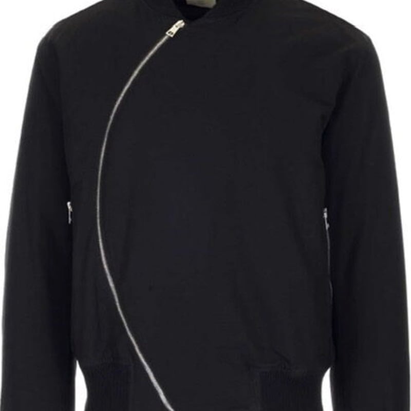 新品タグ付き☆BOTTEGA VENETA カーブジップ ボンバージャケット 黒 46