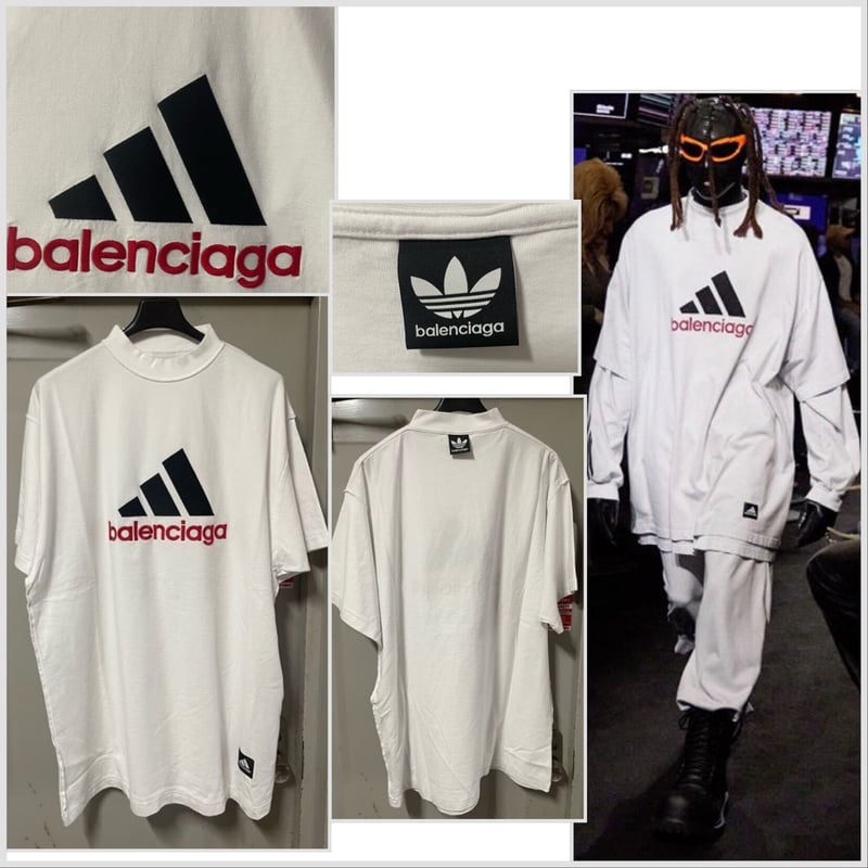 新品☆BALENCIAGA ADIDAS コラボ インサイドアウト Tシャツ OVERSIZE...