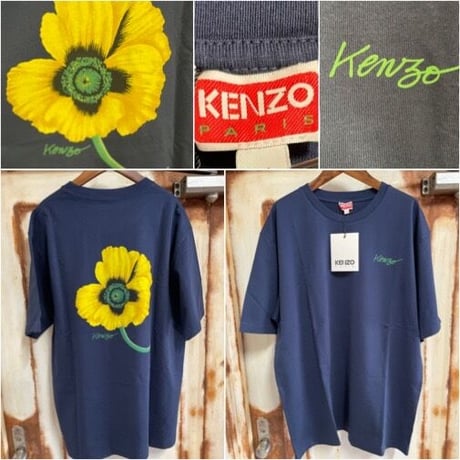 新品★ KENZO POPPY  NIGO KENZO バック フラワープリント   Tシャツ メンズ ブラック