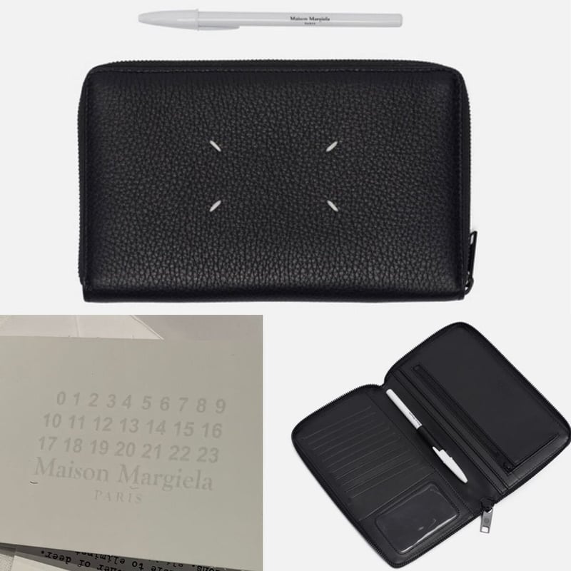新品☆Maison Margielaラウンドファスナー 長財布 革財布 小銭入れあり 