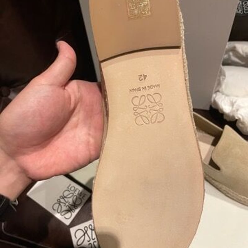 新品☆LOEWE ロエベ スエード エスパドリュー スリッポン