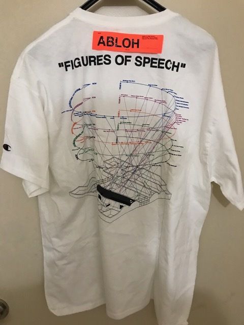 貴重★Virgil Abloh × MCA Figures of Speech FOS Tee champion コラボTシャツ 白 XLサイズ