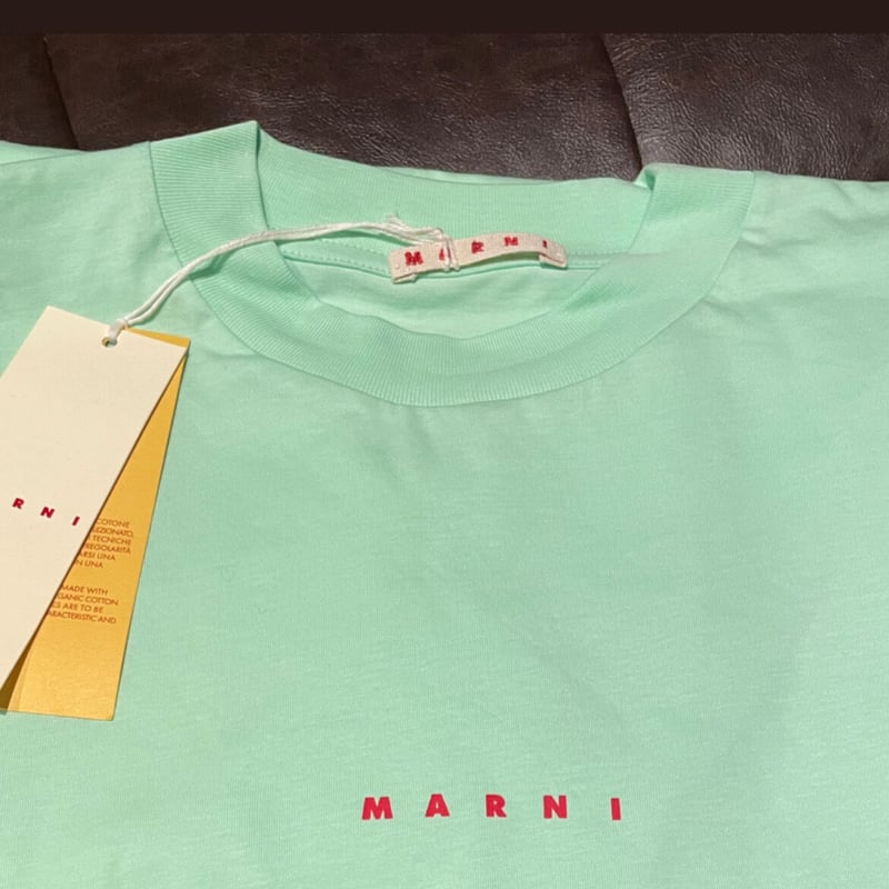 新品 MARNI マルニ ブランドロゴ ロゴ入りオーガニックコットン製T 