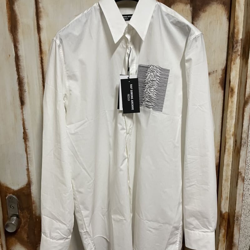ラフシモンズ アーカイブ 長袖　ストライプ柄　ジップアップシャツ 2000年 新品☆21SS☆RAF SIMONS ARCHIVE REDUX ラフシモンズ アーカイブ 胸
