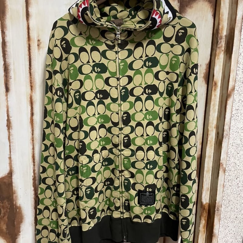 BAPE X COACH SHARK FULL ZIP HOODIE