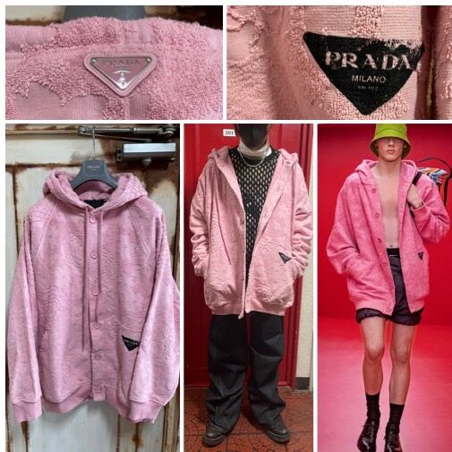 新品22SS☆PRADA by Raf Simons プラダ ラフシモンズ 花柄 パイル地 ボ...