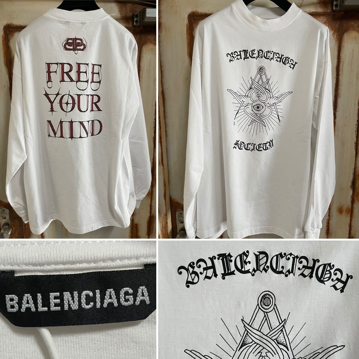 BALENCIAGA FREE YOUR MIND フリーメイソン tシャツ