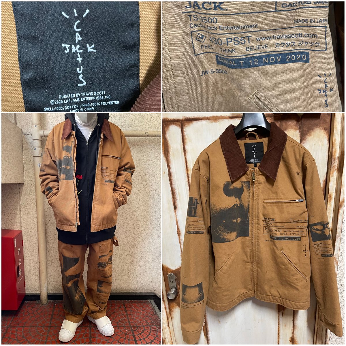 ジャケット・アウター Cactus Jack system work jacket cahartt ☆限定☆ Travis Scott Cactus Jack System Work Jacke