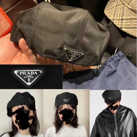 PRADA ハンチング ベレー ナイロン 帽子 PRADA ハンチング ベレー ナイロン 帽子 未使用 - 帽子割引