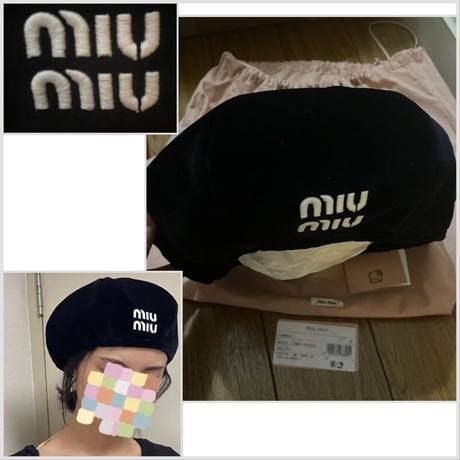 新品★MIU MIU★ミュウミュウ ベロア ベレー帽