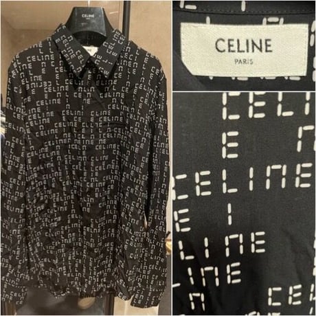 新品★CELINE セリーヌ  ドラッグストアカラー デジタルプリント ルーズフィットシャツ / ビスコース