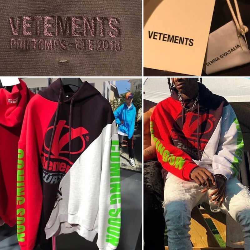 新品☆ 18SS☆激レア☆VETEMENTS ヴェトモン 切り替えプリント comming
