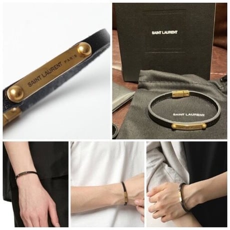 SAINT LAURENT IDプレートブレスレット Saint Laurent】 IDプレート