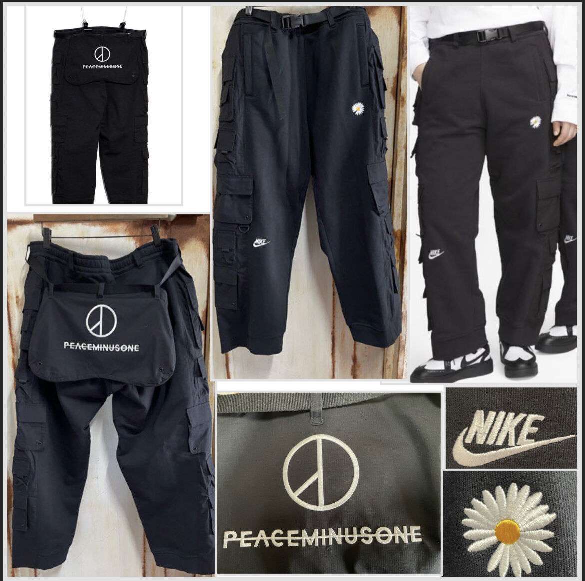 限定!新品☆ PEACEMINUSONE PMO x NIKE Wide Pants Bla...