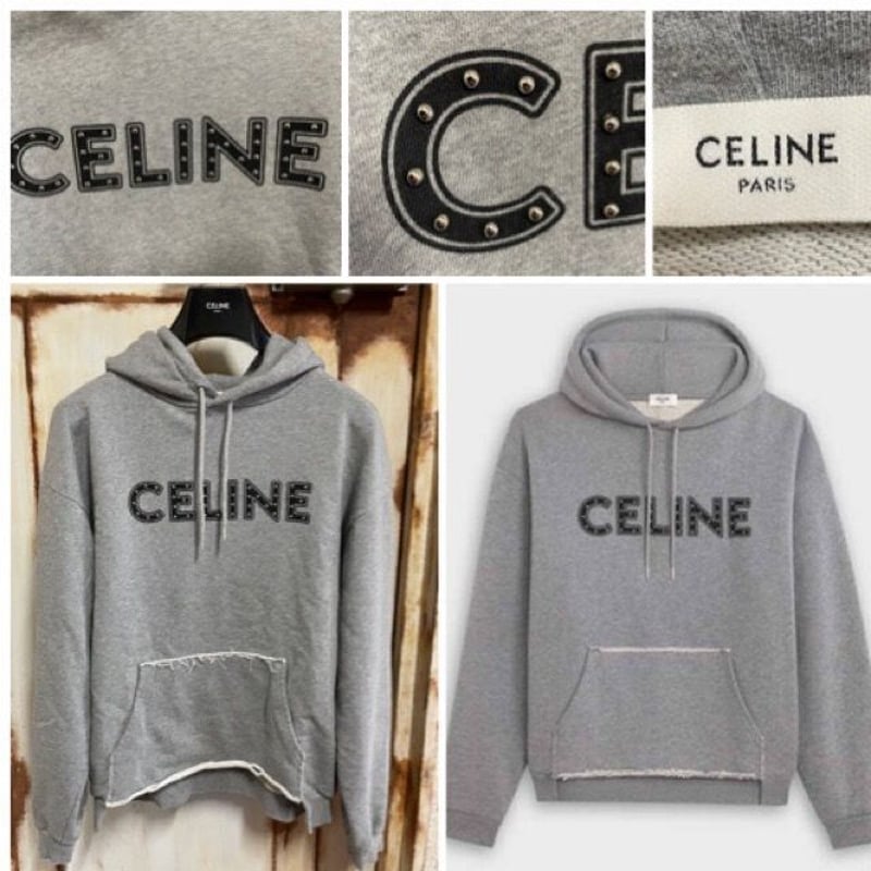 貴重XLサイズ☆CELINE セリーヌ スタッズ付き ブランドロゴ ルーズ ...