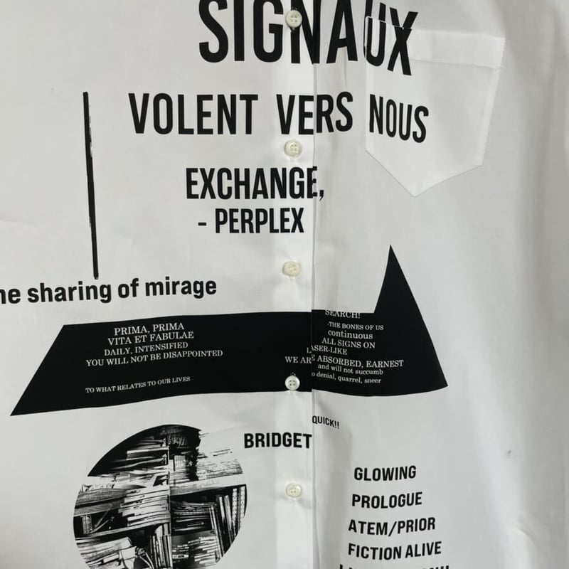 プラダラフシモンズSIGNAUX グラフィックプリント 半袖シャツ